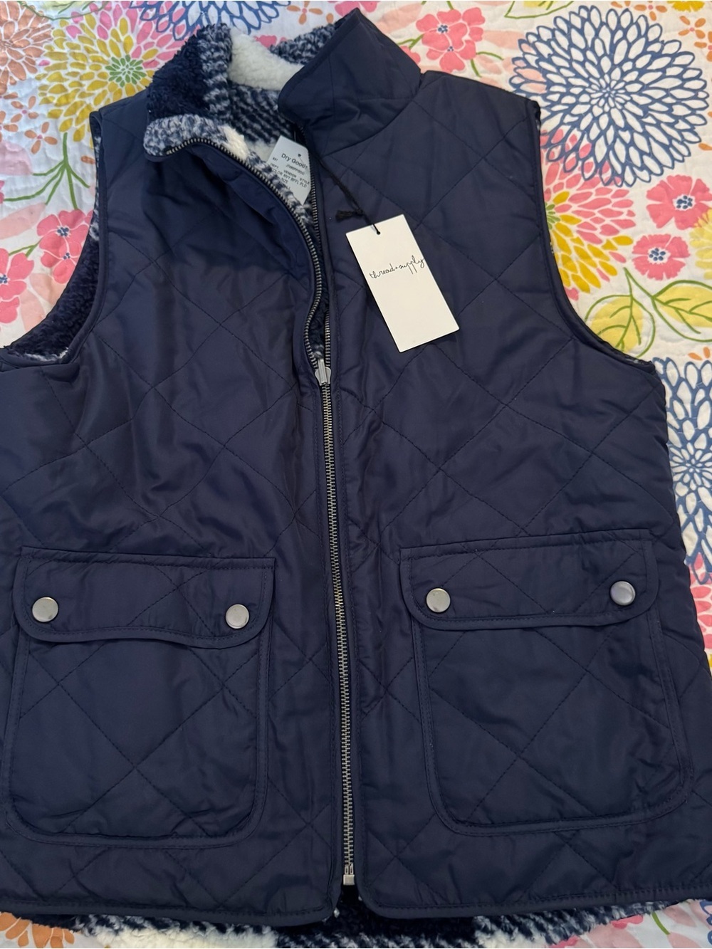 NWT small dry goods reversible vest